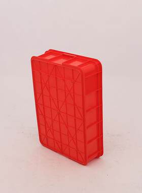 源QCS头厂红色塑料周转1箱 575-40中号红家色塑料箱周转浅箱餐具