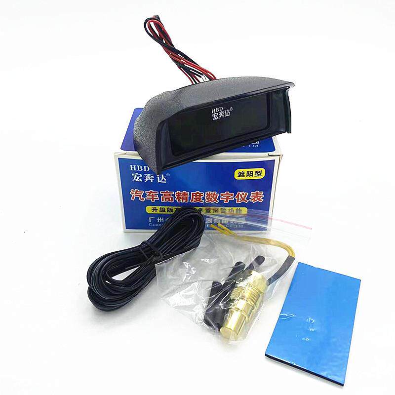 汽车电子水温电压组合表货车加装二合一数字显示改装12v24v一体表
