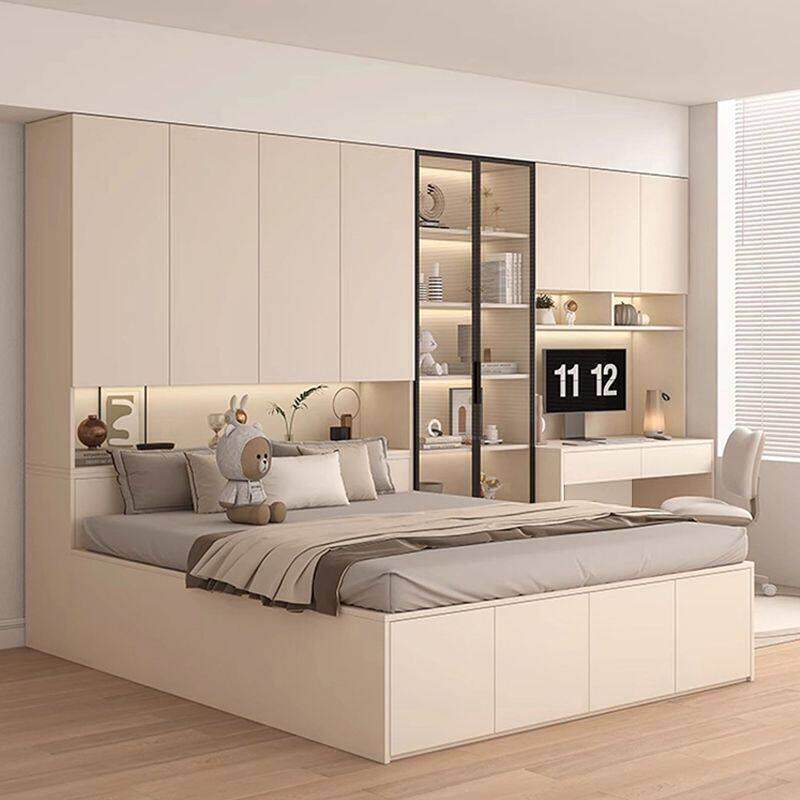 衣柜榻榻米床柜储物一体小户型卧室多功能实木组合儿童床书桌定制