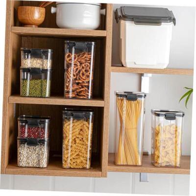 460~1800ml Stackable Storage Box Transparent Kitchen Contain