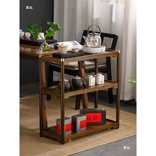 新中物式家边几客厅用沙发茶桌BFJB2025柜实木竹移动小茶几推车桌