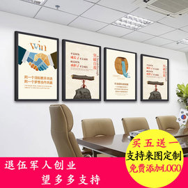 办公室壁画挂画会议室海报老板，字画励志公司企业文化墙装饰画标语