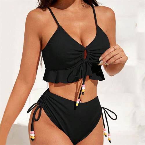Split swimsuit women's suspender bikini style