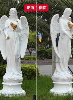 欧式天使雕塑人物摆件婚庆软装家居酒店大堂走廊花园大型玻璃钢