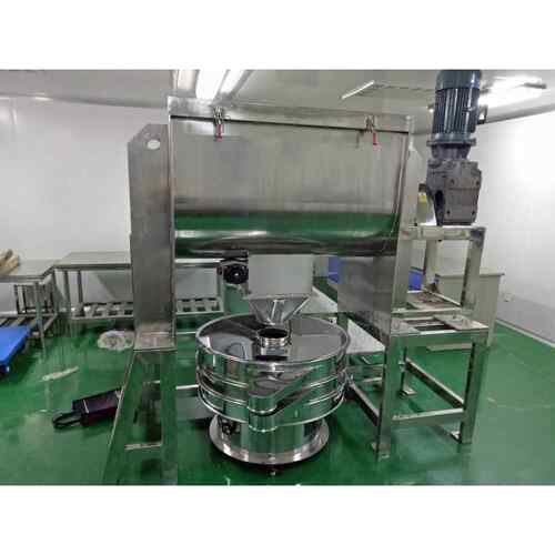 球阀出料电动卧式混合化工涂料食品固体颗粒拌料机螺带混合机