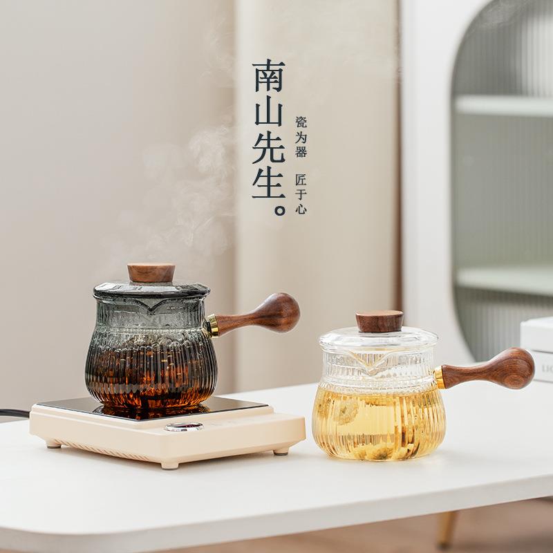 南山先生 纳福玻璃侧把壶办公室煮茶壶电陶炉烧水壶养生煮茶套装