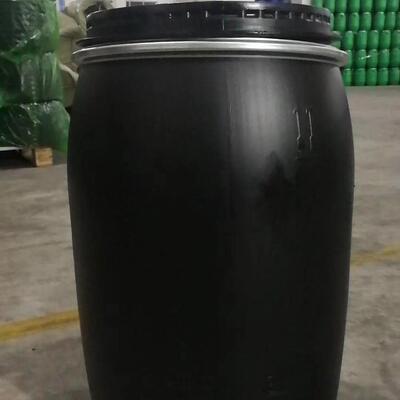 120L塑料桶黑色桶化工桶大口桶120KG法兰桶抱箍桶加厚桶广口