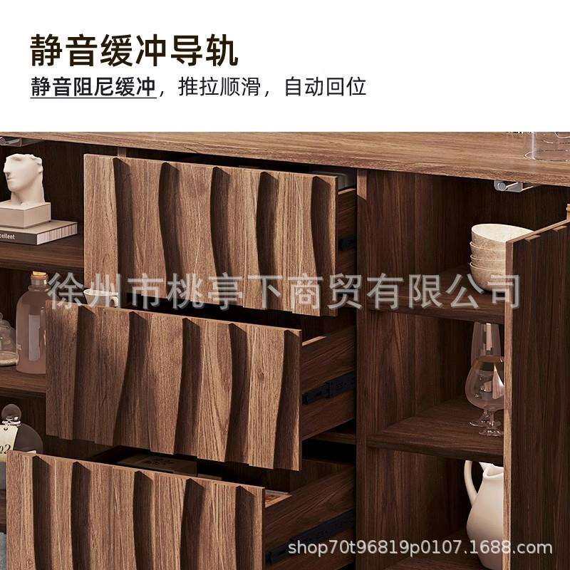 新中式复古吧台餐边柜一体沙发靠背高脚玄关隔断柜咖啡长条桌中古