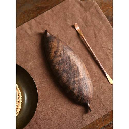 RI0T北美黑胡桃木茶则茶拔二件套茶荷功夫茶道六君子茶勺茶匙茶具