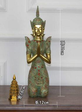 泰国大跪佛摆件 SPA会所泰式饭厅酒店迎宾佛软装饰品工艺礼品摆饰