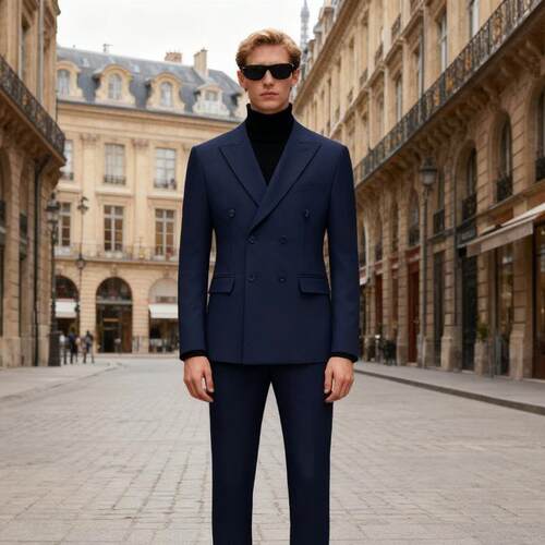 P 99395 Men's Double Breasted Suit 英伦双排扣西服