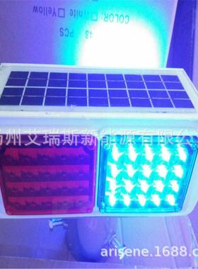 E太闪阳能爆闪灯交通安全警示灯双面路障频灯道VDFD路L施工灯