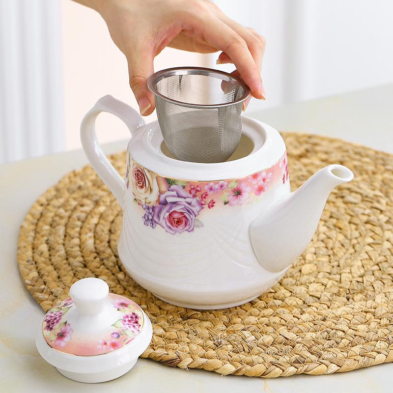 陶瓷单壶茶具咖啡壶功夫茶壶过滤网泡茶壶大容量家用热凉水壶包邮