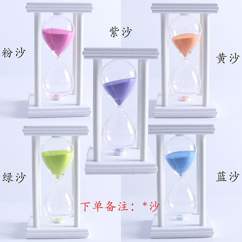 沙漏计时器摆木质 15/木30MZ055/45/6分钟质沙漏 件创意计0时器摆