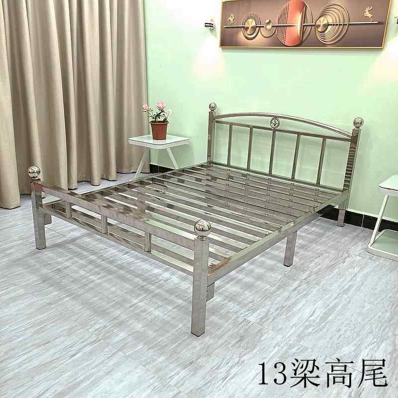 2I不锈钢床1.5米1.8米人双床现代简欧式铁艺床出约F76MJM8M租房床