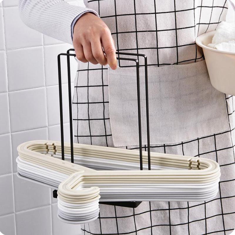 衣撑架铁艺阳台多功能置物架整理架服装店挂架放衣架的收纳架神器