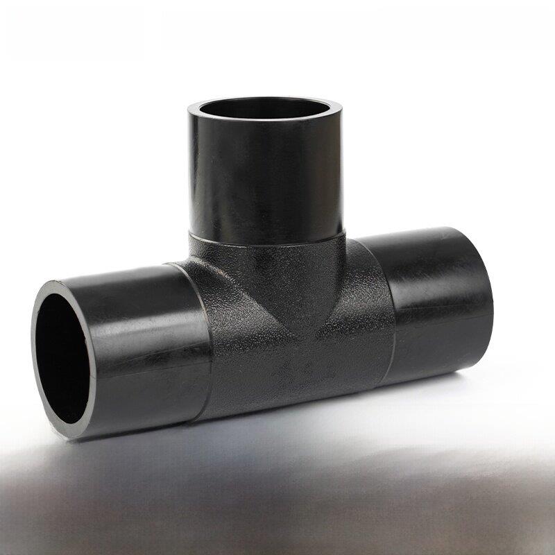 Pe管件Hdpe对接三通Pe对焊等径正三通热熔接头75-400管接头