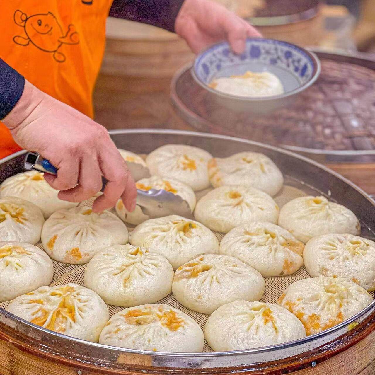 现货建德豆腐包子手工大包子豆腐小笼包桐庐特产老面鲜肉包早餐速