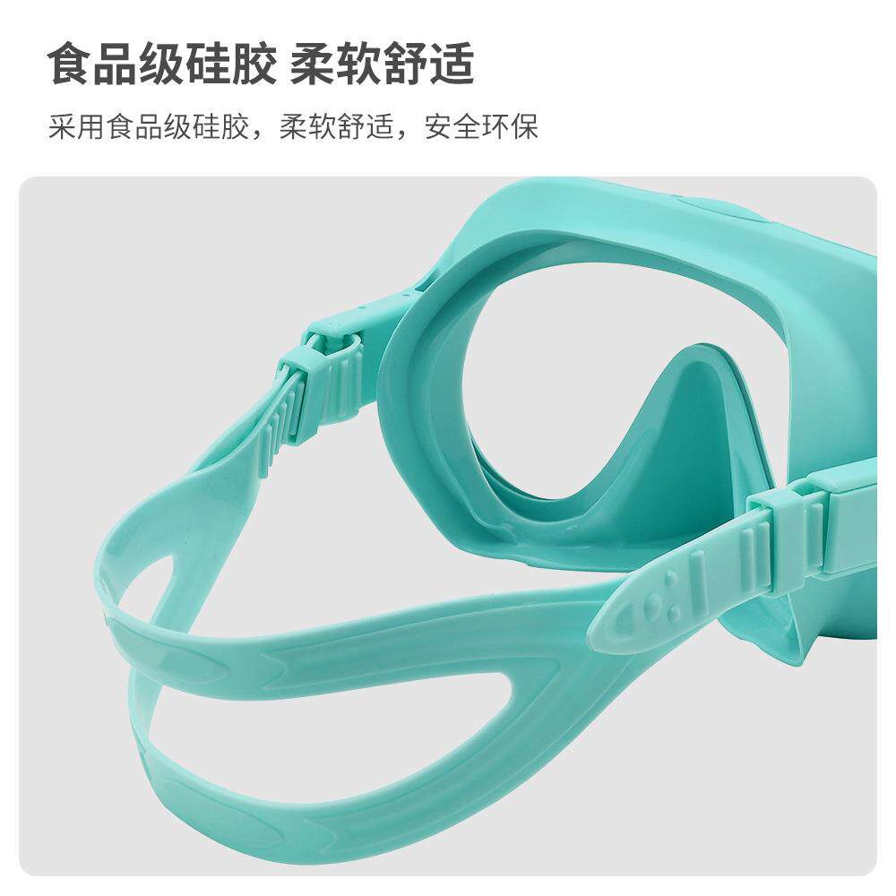 潜成人儿童潜水面镜带可硅折叠浮胶呼吸管便携水软管钢M5化玻璃潜