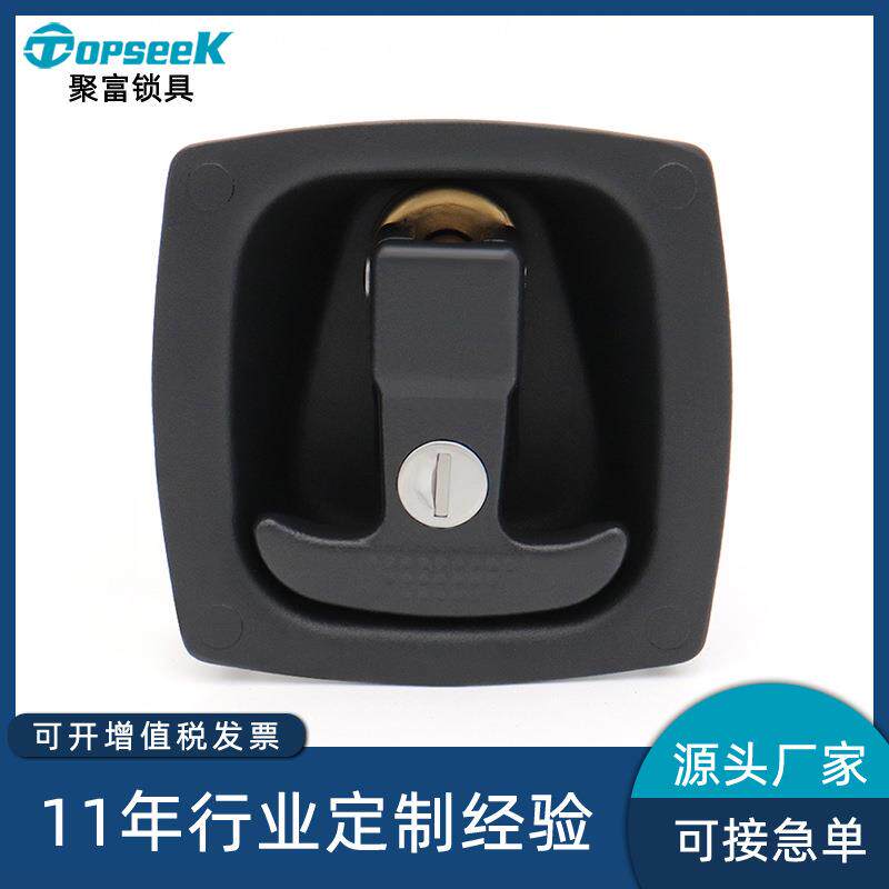 面板机械门锁提转T型手柄压缩式面板锁3厢式机械平面门锁JF7881
