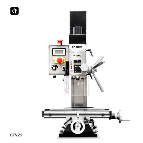 呲铁新CTV21品钻铣床CTV1静音家用型钻铣床小台床钻微型铣2微数显