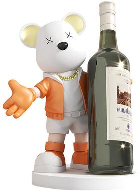 创意迎宾SKD5935-柜熊红酒架酒装饰品厅餐摆件轻奢高档家居客玄关