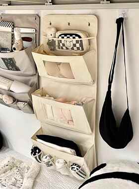 学生宿舍衣柜袋收纳袋头门后PUU壁挂收纳挂袋上分床层挂式置物床