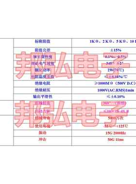 上海新乐WDD35D-4 精密导电塑料电位器0.5%角位移传感器1K2K5K10K