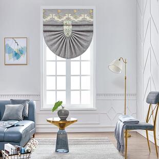 台办公室写字楼遮C106新拍光成品窗帘升遮降罗马形帘罗马扇阳阳全