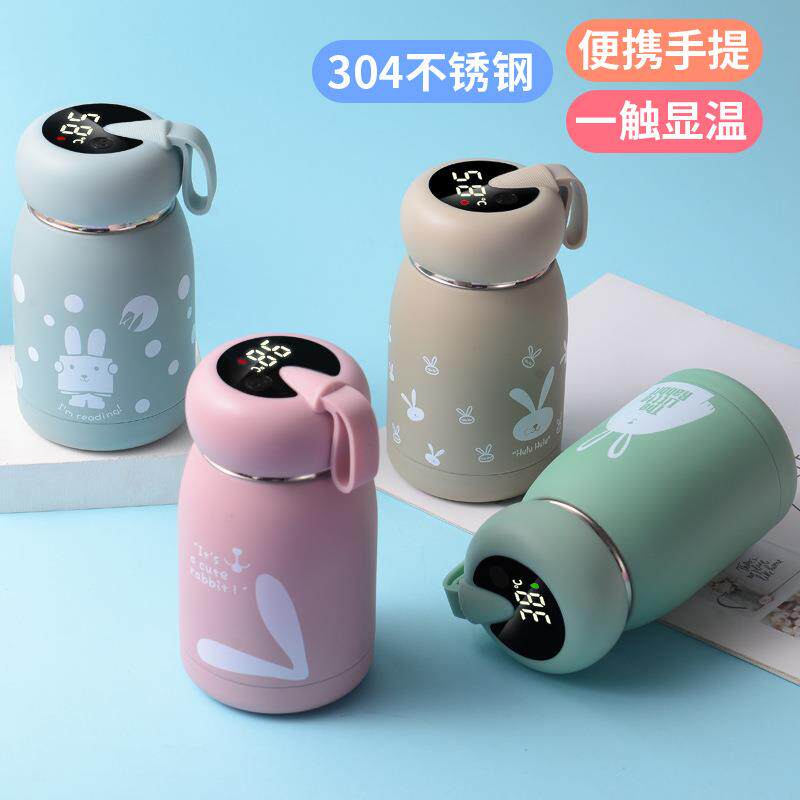 新款大肚智能测温变色保温杯子可爱高颜值女学生温度显示情侣礼品