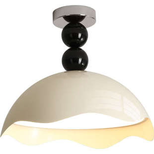 中古风蛋壳创意奶油卧室吸顶灯少女风ins孟菲斯高级感卧室房间灯