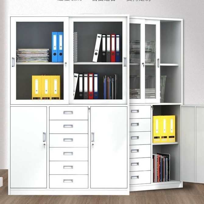 文件柜办公室1180加厚档案柜中六斗抽屉铁皮柜财务a4钢制资料宽柜