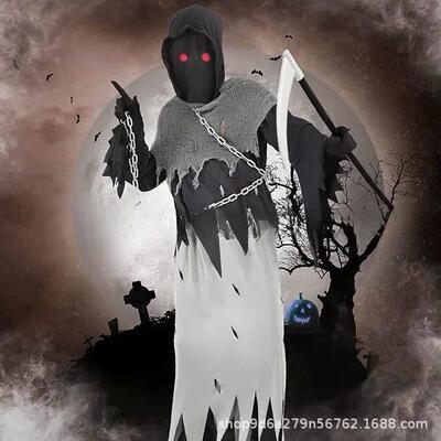 Halloween Cosplay Costume, Grim Reaper, Terrifying and Cool