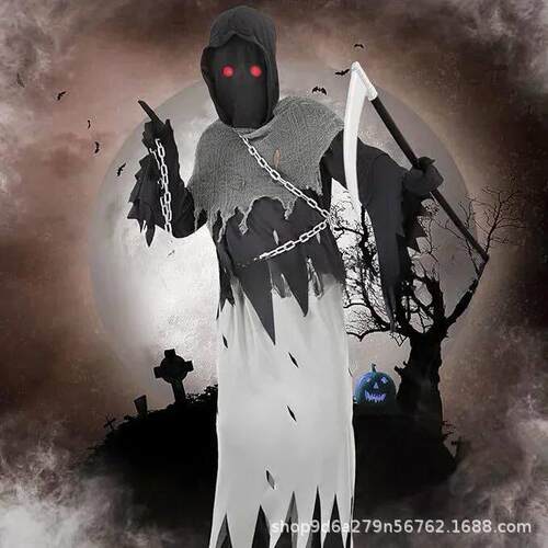 Halloween Cosplay Costume, Grim Reaper, Terrifying and Cool