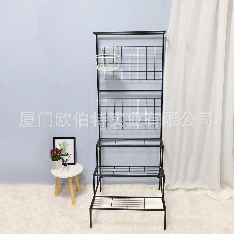 可拆卸小体积植物架阳台壁式网层架子铁艺多阶梯SDU吊格兰花挂架