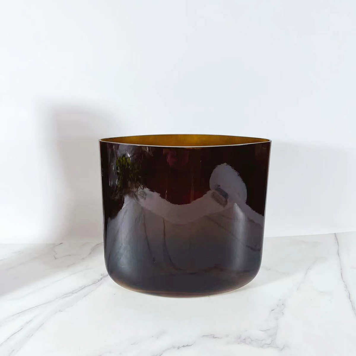 棕色琉璃扁花瓶样板房花器餐桌饰品干花花艺套装售楼处高端摆件,家居饰品,花瓶,淘宝优惠券,粉丝福利购,淘宝优惠卷