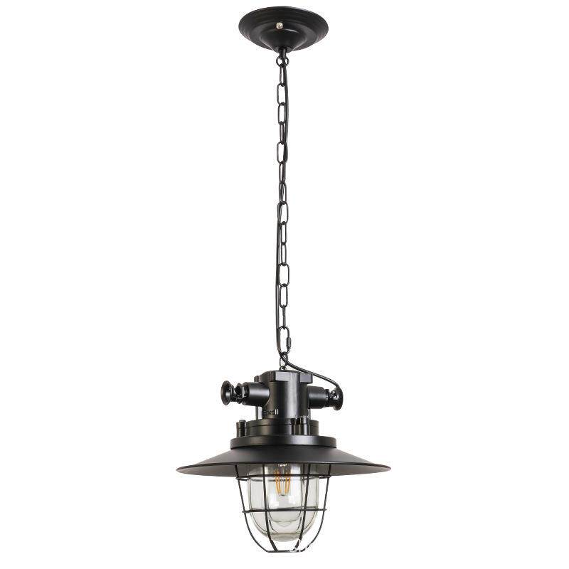 单头吊灯复古工业风单个创意办公室锅盖工矿灯灯罩理发店饭店灯具