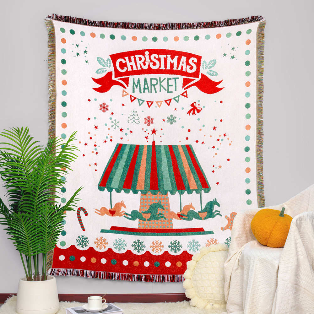 xKWDOD毯子露营装饰毯子帐篷保暖盖毯沙发户外装饰毯室内网红北欧