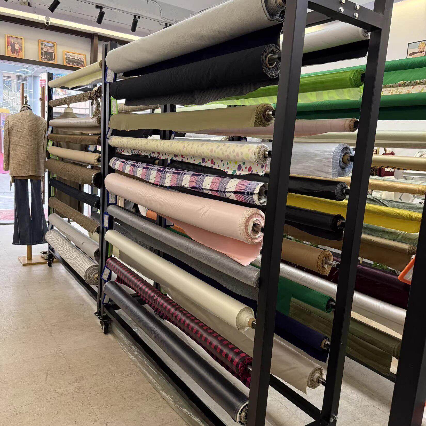 可移动地毯布料收纳布料样品展示架面料纺织陈列架布卷皮革货架