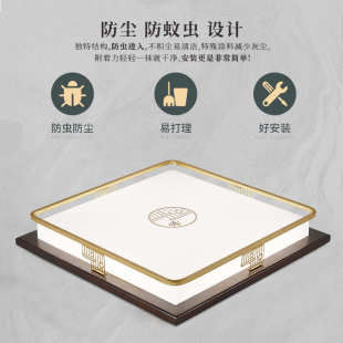 客厅灯大厅主灯简约大气餐厅静音吊扇灯卧室吸顶灯中山灯具 新中式