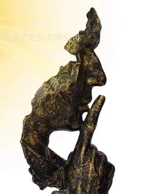 轻奢树脂摆件家酒柜摆居XT0030设树摆脂工艺品摆意件抽象人物创艺