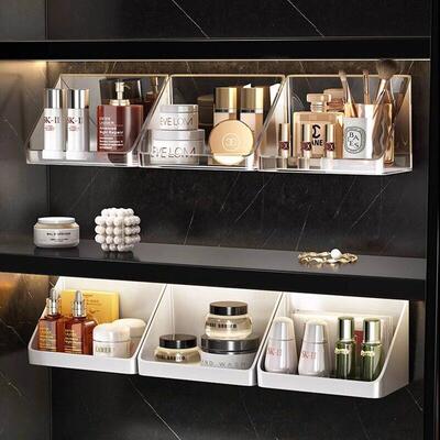 Mirror cabinet storage box, drawer organizer for cosmetics,