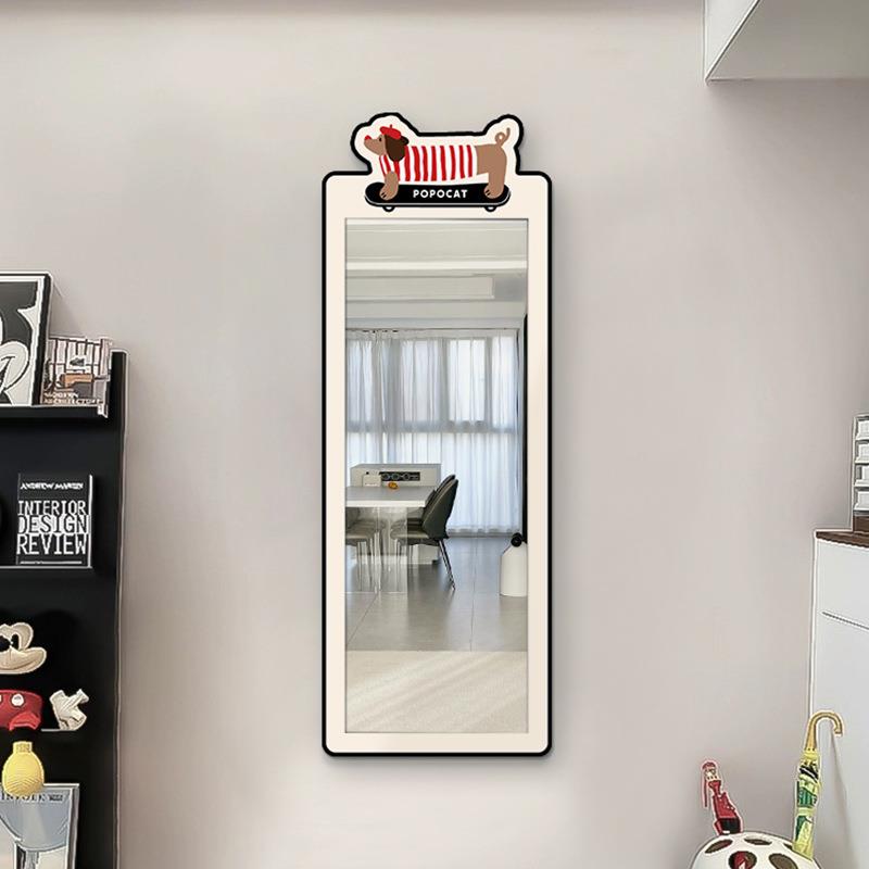 衣腊肠小狗镜子全身挂镜挂墙壁式家用穿镜可悬挂试衣镜卧落地LKZ