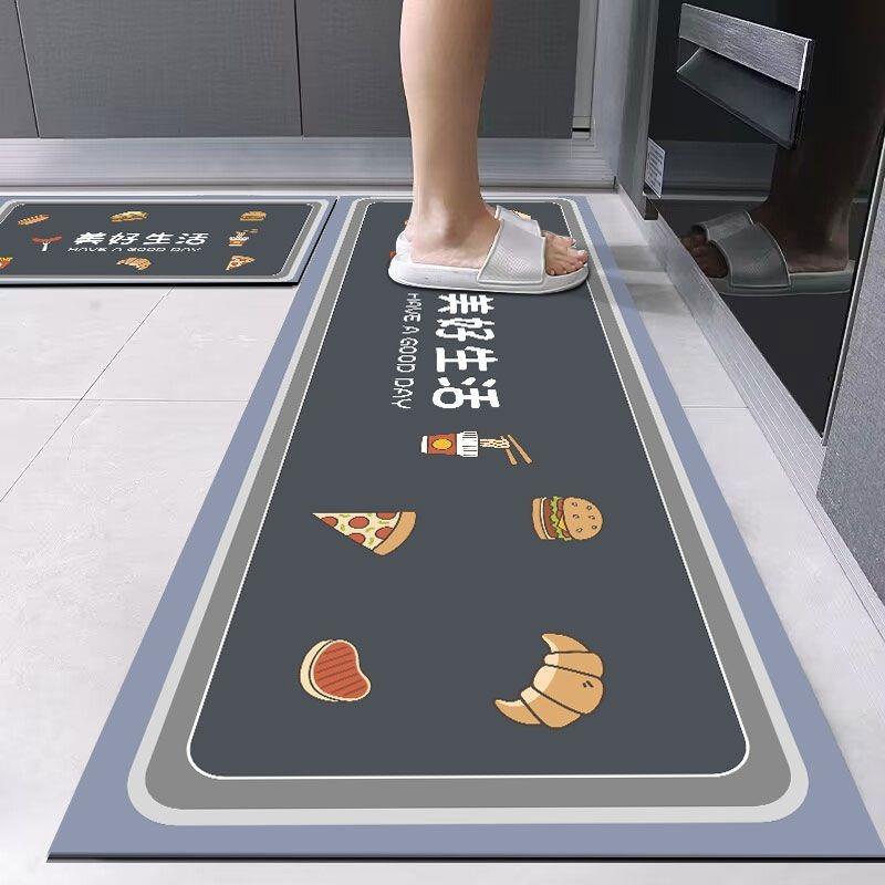 硅藻泥厨房地垫地毯家用长条吸水软垫可擦免洗止滑垫门口耐脏脚垫