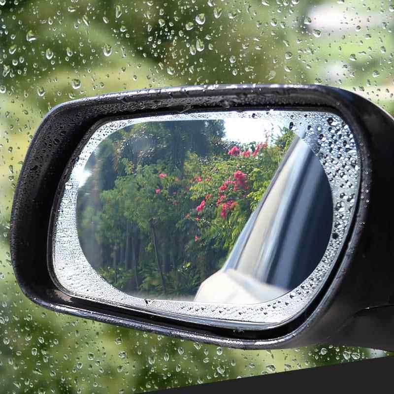 后视镜防水贴膜倒后镜雨天防雨防雾炫目保护贴纸汽车倒车镜防水膜