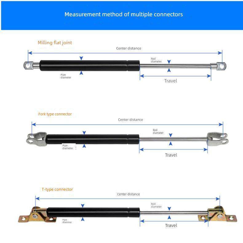 适配液压撑杆窗户伸缩支撑杆床用重型上翻门气动杆加粗机械气弹簧