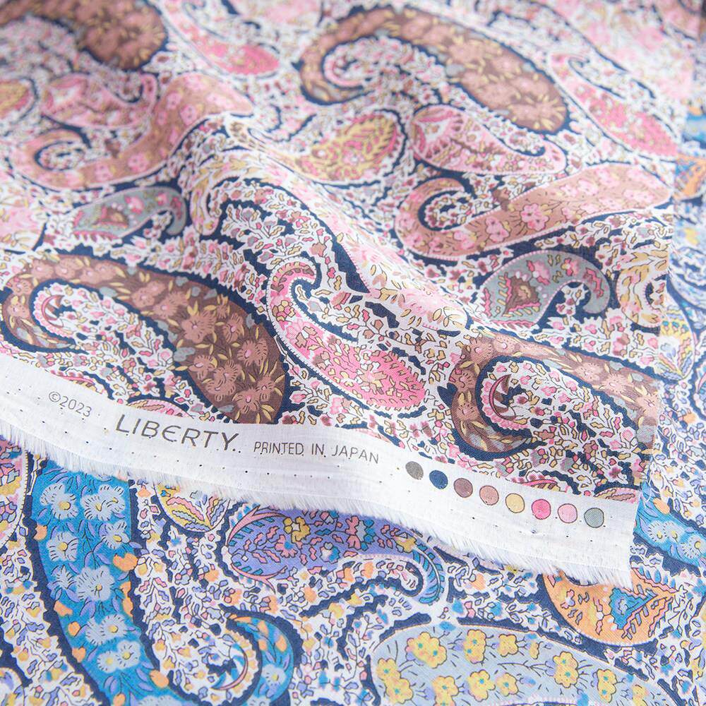 日版liberty60支有机纯棉薄软夏日高档温柔服装连衣裙布料伯顿腰