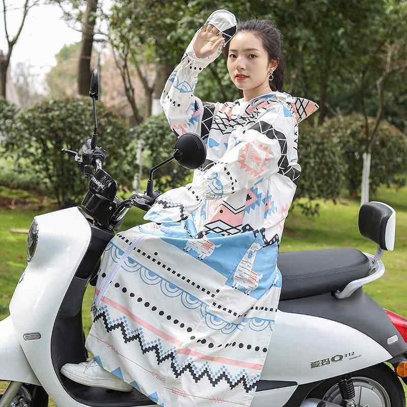 防晒衣女防紫外线透气电动车防晒衣帽子全身加长防晒披肩纯棉厂家