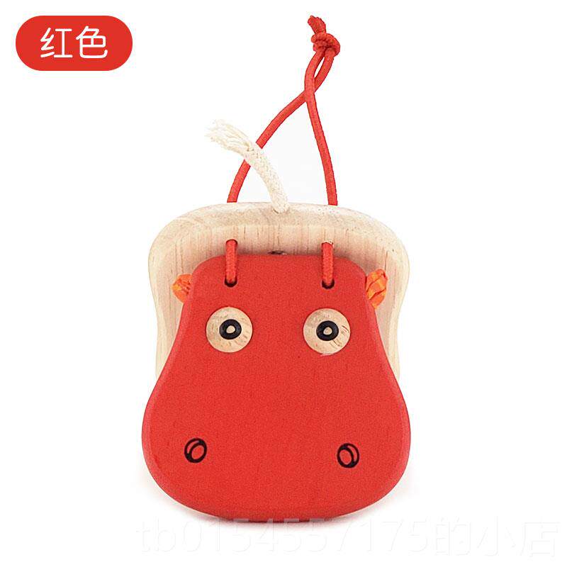 正品imtoy教泰国进口木玩木质河马响板奥尔夫乐制器具音乐启蒙节