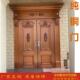 深圳铜门定做纯铜别墅大门对开真铜门子母门双开门紫铜入户门厂家